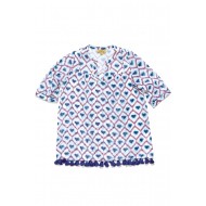 GIRLS SERAFINA TUNIC W POM POMS IKAT LOVE