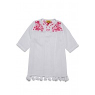 GIRLS SERAFINA TUNIC W POM POM