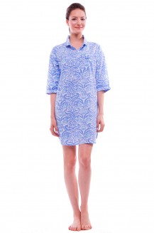 Nightshirt Damask Blue