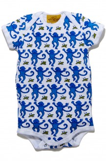 S/S ONESIE MONKEY  