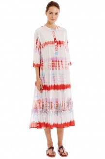 LONG KURTA TIE DYE PALM TREE